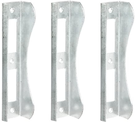 Alberts 215149 Anschlag für Tore mit Einsteckschloss | für ca. 37 mm starke Rahmen | feuerverzinkt | 37 x 181 mm | 3er Set
