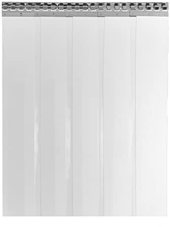 PVC Streifenvorhang 3x300mm Glasklar Transparent Höhe 1.75m x Breite 1.00m. Lamellenvorhang mit Schallschutz bis zu 30db. umweltfreundlicher Stallvorhang. PVC Vorhang recyclebar fertig vormontiert