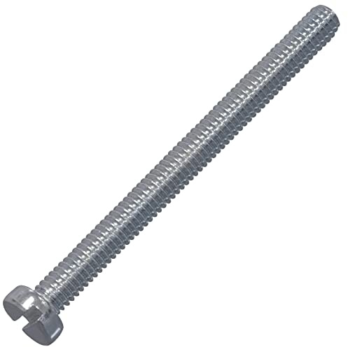 AERZETIX - C60166 - Satz von 20 Metallschrauben mit zylinderkopf M4x45 mm mit S-schlitz - verbindungsbolzen - DIN 84 - härte 4.8 - aus verzinktem stahl - silberfarben