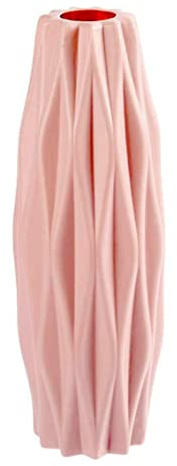 Vaso Da Fiori in Ceramica Imitazione Nordica Origami Vaso in Plastica Bottiglia Centrotavola Per Soggiorno Decorazione Domestica Piante Di Cactus Per Interni Vaso Per Piante Da Interno (rosa)