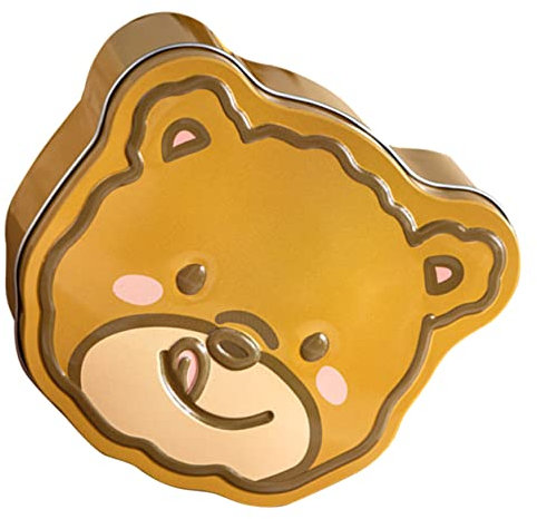 SEWACC Scatola Biscotti in Latta Forma Di Orso Contenitore Per Caramelle Biscotti e Cioccolato in Inossidabile Capacità Ampia e Resistente Scatola Regalo Natalizia Small Cookie