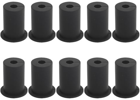 Traversée Murale pour pour Trou Mural de 25,4 Mm, Boîtier de Routage de Câbles Starlink, Prise de Câble de Traversée pour Trou Mural, Jeu de Bagues d'étanchéité en (Black)
