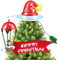 Clemas Gorro de Papá Noel con punta de árbol de Navidad, decoración navideña animada con luz para decoración de fiestas o decoración del hogar