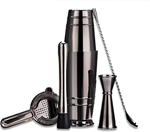YQYBF Kit de Barman Professionnel, Ensemble de Shaker à Cocktail en Acier Inoxydable avec Outils de Bar à la Rouille, Ensemble de Bar for Les Bars à la Maison, fêtes de Boisson