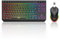 RedThunder K20 TKL Teclado Gaming inalámbrico, Retroiluminación RGB Ajustable y Batería Recargable, Diseño Compacto con Disposición QWERTY ES y 6 Teclas Multimedia, Teclado USB para PC/Mac (Negro)