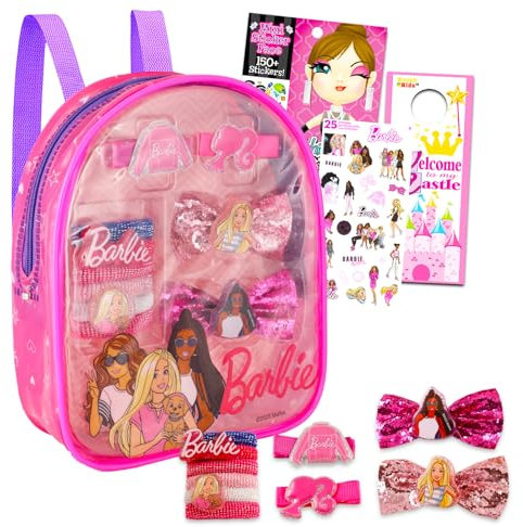 Barbie Barbie - Set di trousse per accessori per capelli, con 10 accessori per capelli, confezione in PVC trasparente, molto altro ancora | feste, pigiama party e makeover Bundle
