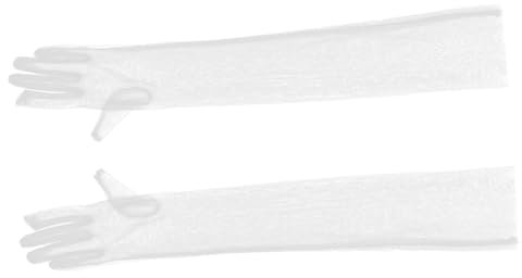 DEARMAMY 1paar Ultra-lange Transparente Tüll-handschuhe Für Damen Elegante Hochzeits Und Partykleidung Für Bräute Und Besondere Anlässe