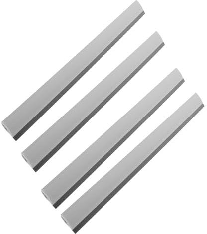 Unomor 4pcs Dustpan Rubber Strips for Edge Replacement Soft Pressing Inlet Design Compatible Dustpans for Easy Installation and Repair Gray-Black