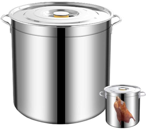 Mehrzweck-Suppentopf aus Edelstahl, 20 l, ideal zum Kochen von Eintöpfen, Suppen, Induktionsfertiges Kochgeschirr für Zuhause und Restaurant