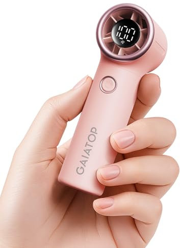 gaiatop Mini Portable Handheld Fan, 4000mAh [15h Max Cooling] Personal Turbo Fans Pocket Size, 1-100 Adjustable Small Hand Fan Desk fan, Outdoor Holiday Travel Essentials for Women, Summer Gifts, Pink
