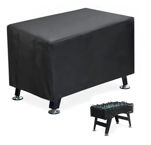 StarRing Copertura per tavolo da biliardino, impermeabile, antipolvere, per interni ed esterni, resistente ai raggi UV, per tavoli da calcio standard, 160 x 117 x 70 cm, in poliestere nero