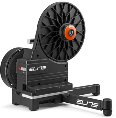 Elite Avanti Smart Trainer Zwift Ready Rouleau de vélo à transmission directe avec transmission virtuelle, précision puissance ±1 %, WiFi + Bluetooth, 2 100 W Max, Simulation montée 18 %, Cog & Click