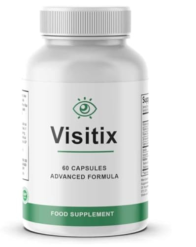 Visitix Eye Health Food Supplement – Advanced Formula with Vitamins A, C, D, Zinc, Lutein & Astaxanthin – 60 Capsules – Vegan – Made in the UK