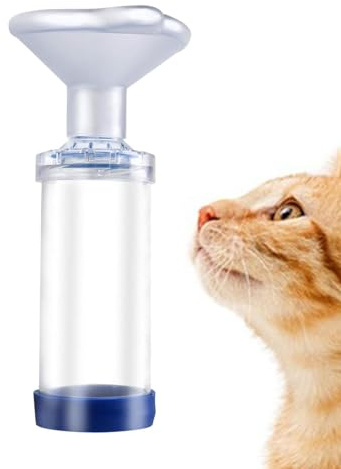 Katt/hund Inhalator Spacer - Handhållen Spacer med exklusiv | andningsindikator, aerosolkammare för husdjur, bärbar handhållen inhalator Śpacer, lättvikts inhalatorkammare för f ́or och h