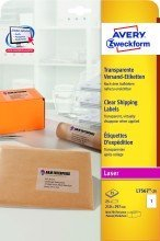 Avery Zweckform© L7567-25 Versand-Etiketten, 210 x 297 mm, 25 Blatt/25 Etiketten, transparent