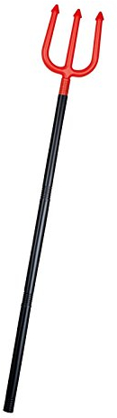 112cm Devil Fork Detachable Plastic Pitch Fork Diablo Trident Black Red Halloween Prop Weapon Horror Fancy Dress Costume Accessory Ladies Mens