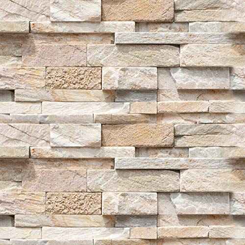 murando Papel Pintado autoadhesivo 10m Fotomurales Decoración de Pared Murales Pegatina decorativos adhesivos 3d panel moderna de Diseno Fotográfico imitación piedra piedras f-A-0691-an-a