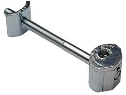 Ferrure d'assemblage de plan de travail - Pour panneau d'épaisseur mini : 20 mm - Décor : Zingué - Distance de perçage : 33 à 44 - Longueur : 81 mm - Perçage : Ø 25 mm - Profondeur : 20 mm - TCASYSTEM