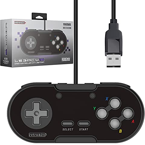 Retro-Bit Legacy16 USB Wired Controller - Onyx Black