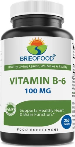 Brieofood Vitamin B6 100 mg 250 Tablets