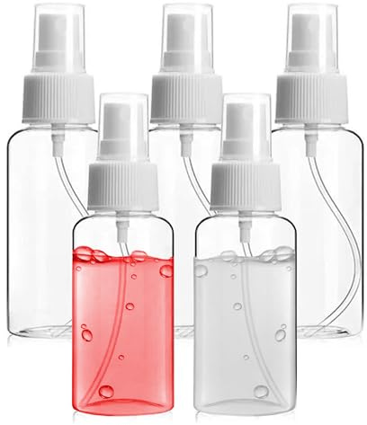 SAMTEK 30ML Travel Bottles Small Bottles for Travels Water Travel Spray Bottle Empty Fine Mist Clear Plastic Travels Bottle Set Refillable Liquid Containers for Make-up Cosmetic Hairs (5PCS)