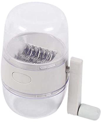 perfk Moulin à épices Hachoir à Noix Multifonction Amovible Manuel manivelle Mini Moulin à épices Moulin à Fruits secs pour Noix Haricots Grain de, Blanche