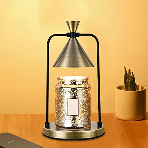 ACAREY Herbstdeko Laterne Kerzenwärmer Lampe mit Timer, Elektrische Duftlampe Für Duftgläser Und Votivkerzen, Herbst Deko Laterne Dekofigur Licht für Tischdeko, Schlafzimmerdek, Hochzeitsde (Bronze)