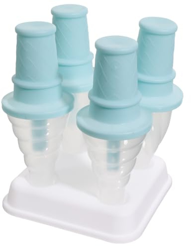 HAKIDZEL Diy Ice Cream Cone Mold Silicone Maker Kitchen Supplies Ice Cube Tray for Homemade Lollies and Treats 6-Cavity 6.3X4.9X4.9 Inch