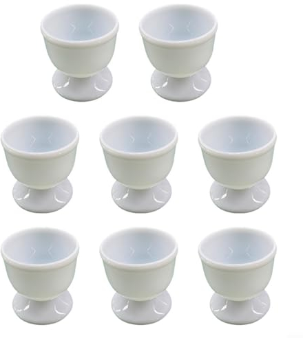 CWOQOCW Hueveras, 4/8 piezas de huevos hervidos para desayuno, juego de hueveras de silicona de plástico duradero (8 piezas)