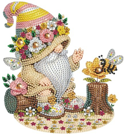Demiawaking DIY Diamond Painting Weihnachten Deko, Acryl Diamant Malerei Weihnachtsdeko Tischdeko Ornamente, Diamant Painting Kinder Erwachsene Geschenke (Kobold 02)