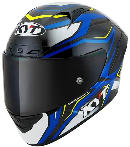 KYT NZ-Race Stride Carbon Integralhelm (Carbon/Blau/Weiß)