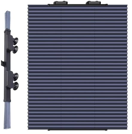 Sunshade Roller Shades,Pleated Roller Blind with Suction Cup,No Drilling Blinds,46x120/65x140/70x150/80x180cm,Folding Blind for Windows Doors,Telescopic,65x140cm/25.6x55in