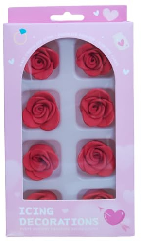 Essbare Süßigkeiten Kuchen Dekoration 8 3cm Rose Kuchen Top Icing Cookie Papier Tassen Dekoration Valentinstag Geburtstag Jubiläum