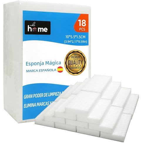 Gomma Magica 18 Pezzi – Spugna Magica Riutilizzabile, Pulizia Solo con Acqua Senza Prodotti Chimici – Ideale per Macchie su Muri, Cucina e Scarpe