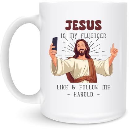 Tea Mug Jesus is My Influencer Ceramics Coffee Cup Personalized Ceramic Mug Modern Jumbo Mug for Milk Beer 330Ml