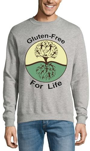 Pull en coton sans gluten pour la vie - Gris, gris, 3XL