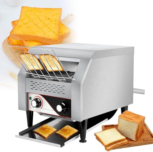 Tostadora Comercial,Tostadora con Cinta Transportadora de 450 Rebanadas Por Hora,Tostadora de Servicio Pesado para Restaurantes,Tostadora con Cinta Transportadora,Horno para Pan de Bagel,300PCS/Hour