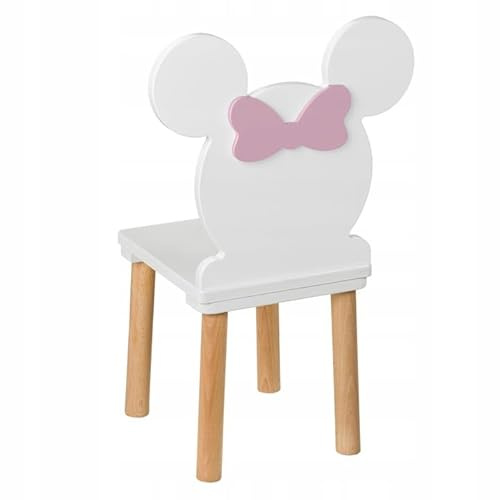 PlayPals Furniture kinderstuhl - holzstühle Kinder für EIN 2-7 Jahre, Toddler Chair - Kindersitzmöbel Stuhl, kindersessel kinderzimmer möbel Miki mit Schleife