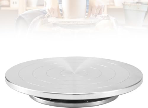 Tornio per Ceramica, 30cm Giradischi per Argilla Artigianale in Alluminio Strumenti Fai da Te Per Argilla Giradischi in Ceramica per Torte A Doppia Faccia Per Modelli di Sculture Decorazione di Torte