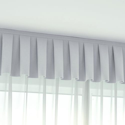 YongXinMY Selbstklebender Vorhangkopf, verdunkelnde Fenstervolants, einfarbig, Querbehang, einfache Installation, lichtblockierende Kopfleiste, Erkerfenster, Schlafzimmer, Wohnzimmer, Heimdekoration