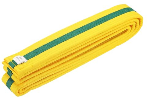YELARXI Karate Belt, Martial Arts Ranking Belts Solid Cotton Double-Layered Core Long Soft Uniform Training