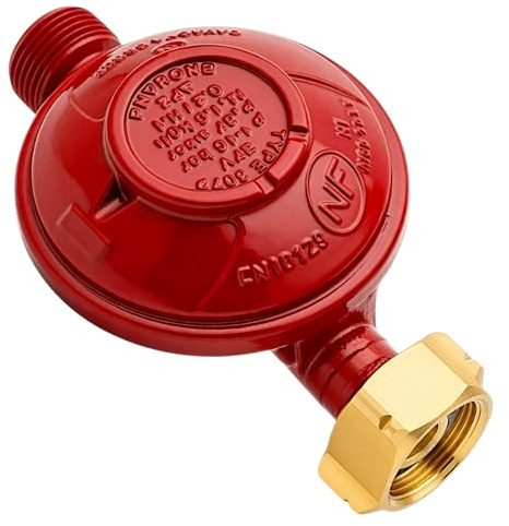 Générique Détendeur Propane 37 mbar à Visser 21,7 – Sortie filetée – en 16129 – Régulateur gaz pour Barbecue, plancha, cuisinière