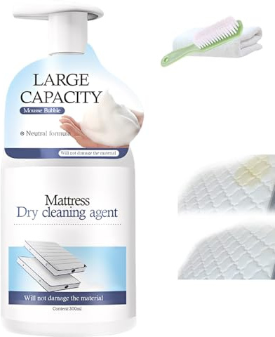 Mattress Cleaner and Stain Remover Spray, Powerful Mattress Dry Cleaning Foam, Mattress Stain Remover for Bed & Fabric, No-Scrub Fabric Spot Remover (1 pc)