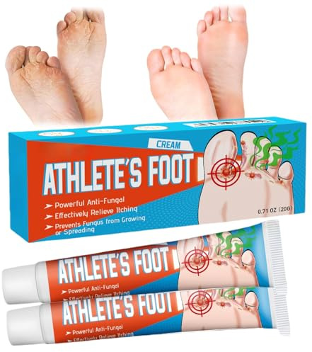 2Pcs Athletes Foot Treatment,Antifungal Cream,Anti Fungal Skin Cream,Athletes Moisturizing Foot Cream,Gentle Anti Fungal Foot Cream,Fast-Acting Athlete's Foot Treatment,Anti-Itch Fun/gal Foot C/Ream