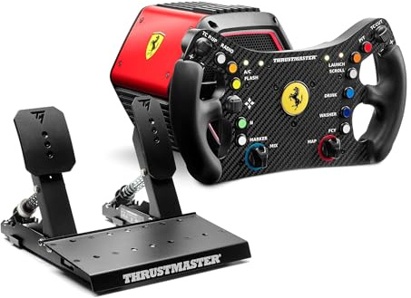 Thrustmaster T818 Ferrari 488 GT3 Direct-Drive-Rennlenkrad + Pedale PC | Direct-Drive-Base mit 10 N·m Drehmoment, offizielles 1:1 Ferrari 488 GT3 Lenkrad, Mag-Shift-Schaltwippen & Pedale