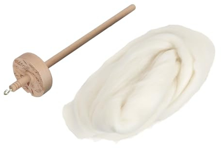 Fuso a goccia in legno, kit professionale per filatura di filato fai-da-te con accessori per cucire in lana per principianti e filatura a mano avanzata