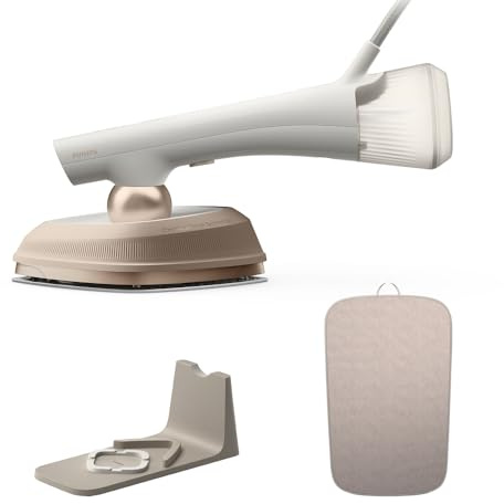 Philips OneTurn, 2-in-1 Bügeleisen & Steamer mit drehbarem Kopf, Einfach losbügeln – kein Brett, 45 g/min Dauerdampf, Energieeffizient 1800 W, Weiß (GC213/10)