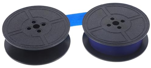 KAJNBN Nylon Farbband für Alte Schreibmaschinen mit Starker Tintenaufnahme und Einfacher Installation Schwarz und Blau Kompatibel mit Mechanischen Schreibmaschinen und Tintenbanddruck