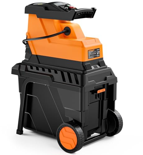 DOVAMAN GT10 Broyeur de Jardin Silencieux, Rouleau à 6 Dents, Ratio de Broyage 18:1, 2800W Moteur Sans Balais, Broie jusqu'à 45mm, 88dB, 55L Bac, Broyage Sans Effort du Déchets de Jardin