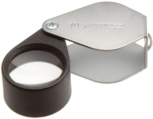 Eschenbach 117610 - Metal foldable magnifier, aplanatic lens, Dimensions Lens: Ø 21 mm, Magnification: 10x